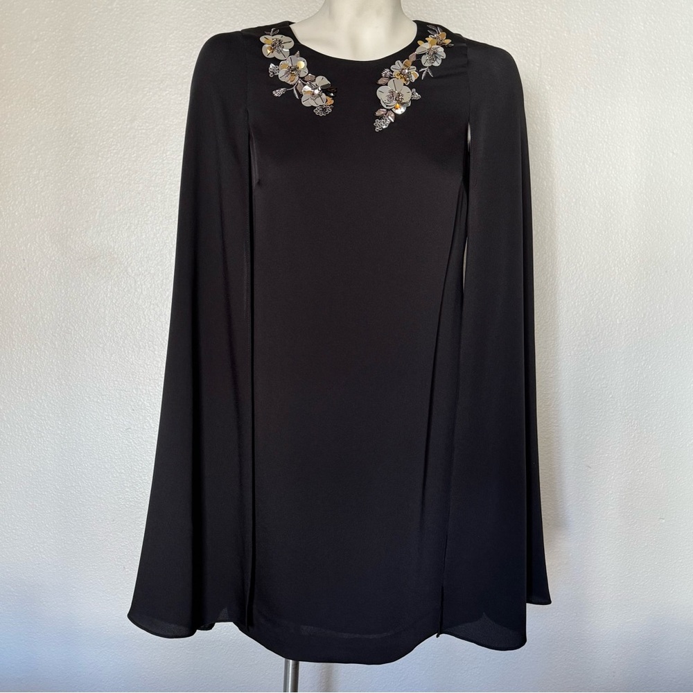 BCBGMaxazria - Cape Sleeve Cocktail Dress - Black - Size XXS - NWT